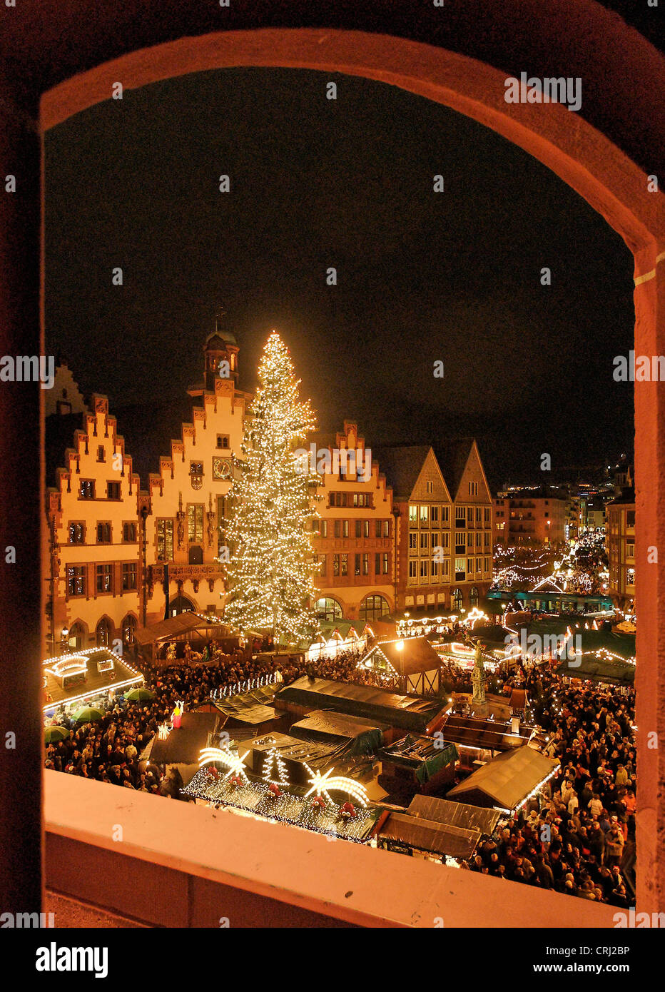 Christmas market, Germany, Frankfurt am Main Stock Photo