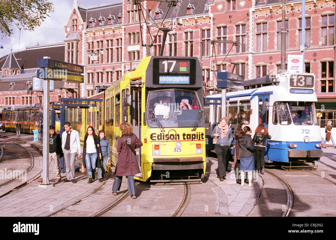 GVB trams in Amsterdam Stock Photo - Alamy