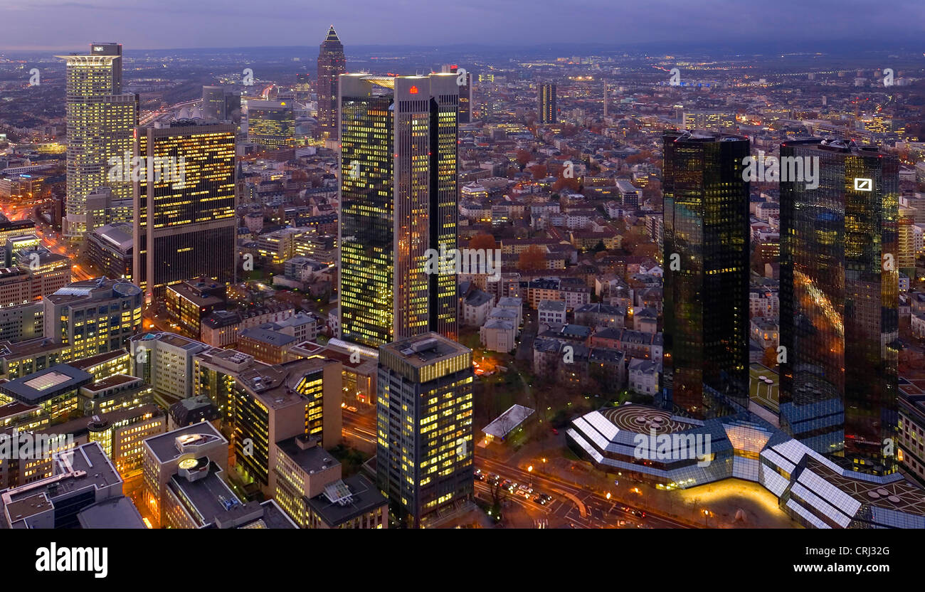 view from above on Frankfurt/Main, Germany, Hesse, Frankfurt am Main Stock Photo