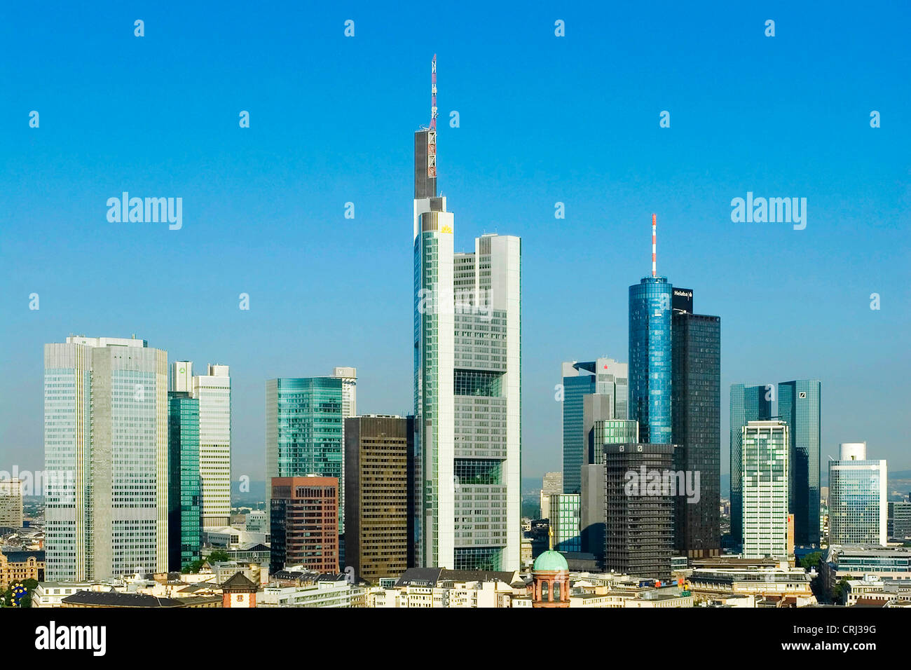 skyline of Frankfurt/Main, Germany, Hesse, Frankfurt am Main Stock Photo