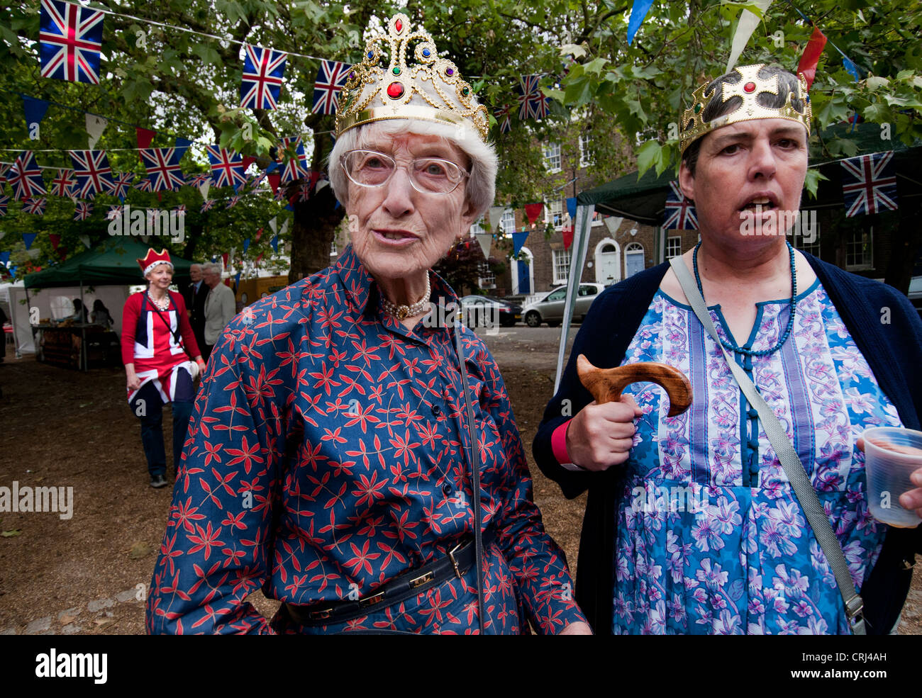 Queens Diamond  Jubilee celebrations in London June 2012 Stock Photo