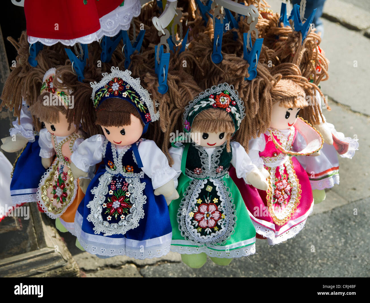 Dolls in Hungarian Costume on the Market in Budapest Hungary Stock ...