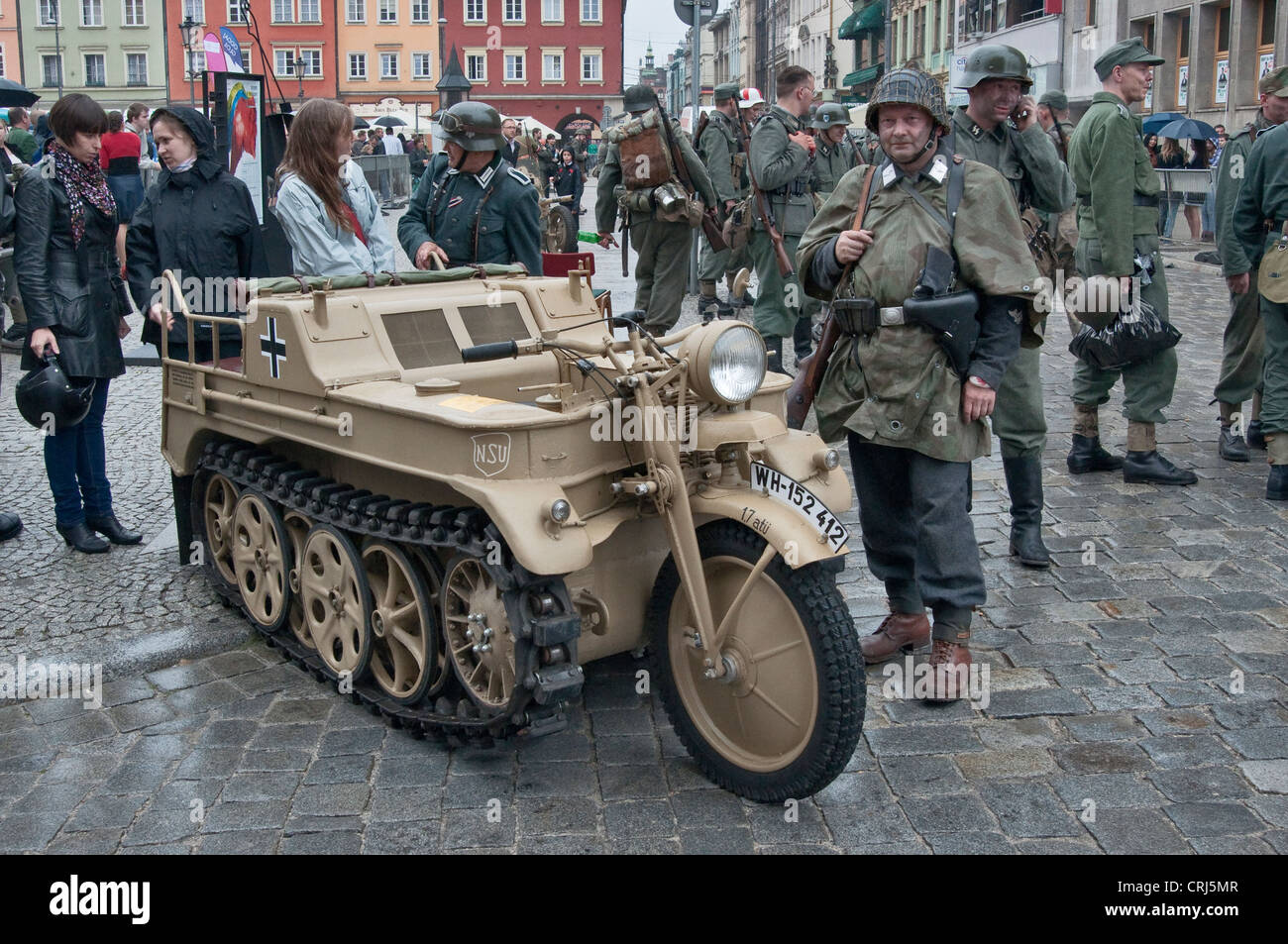 Kettenkrad, WW2 German half track light tractor, displayed after 1944 Warsaw Uprising re