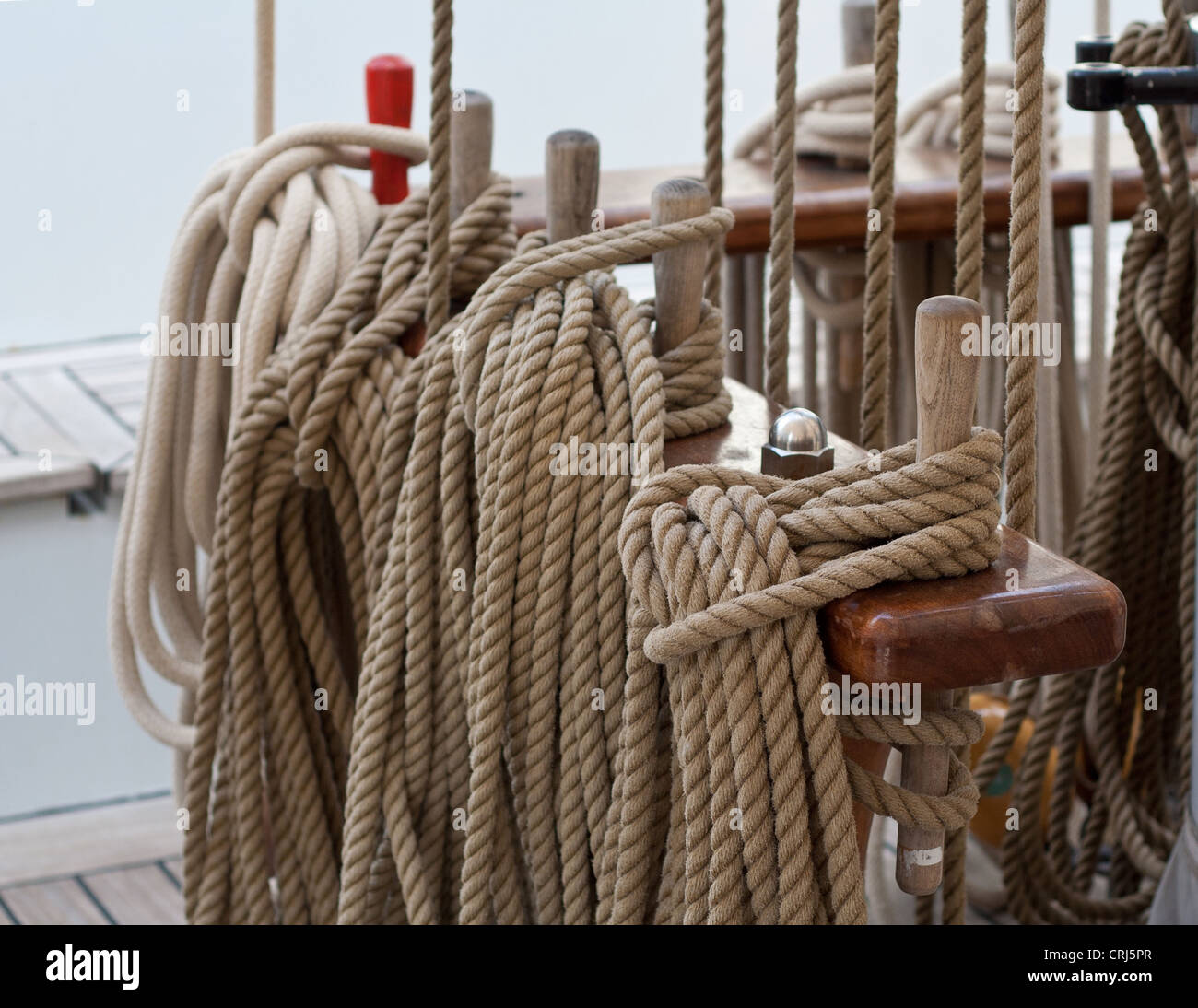 Masts and rigging of a sailing vessel Stock Photo - Alamy