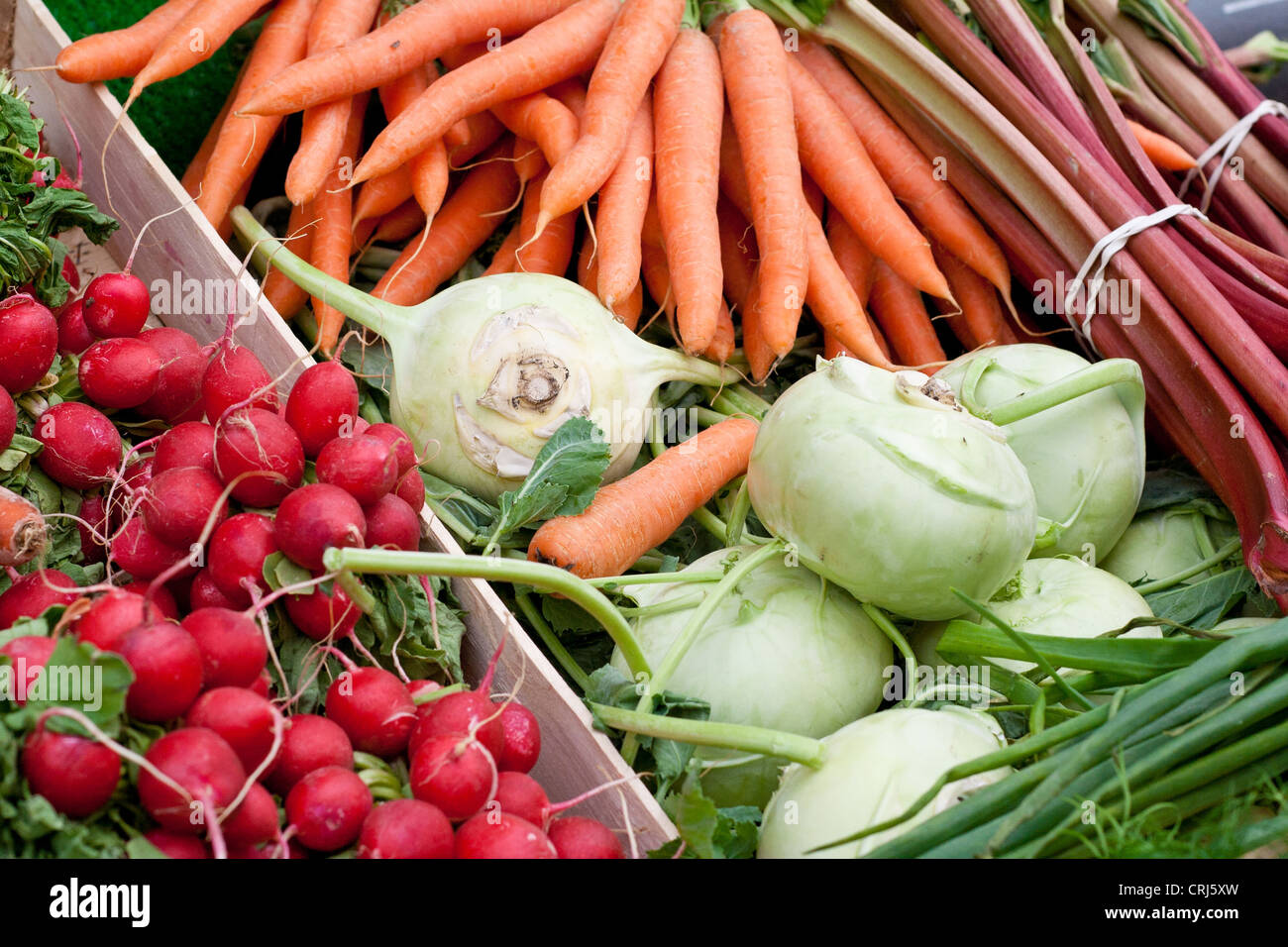 Fresh vegetables at market stall Stock Photo - Alamy