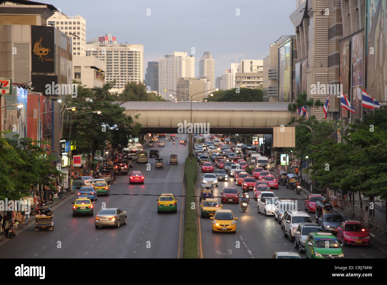 Traffic in Bangkok , a capital city of Thailand Stock Photo