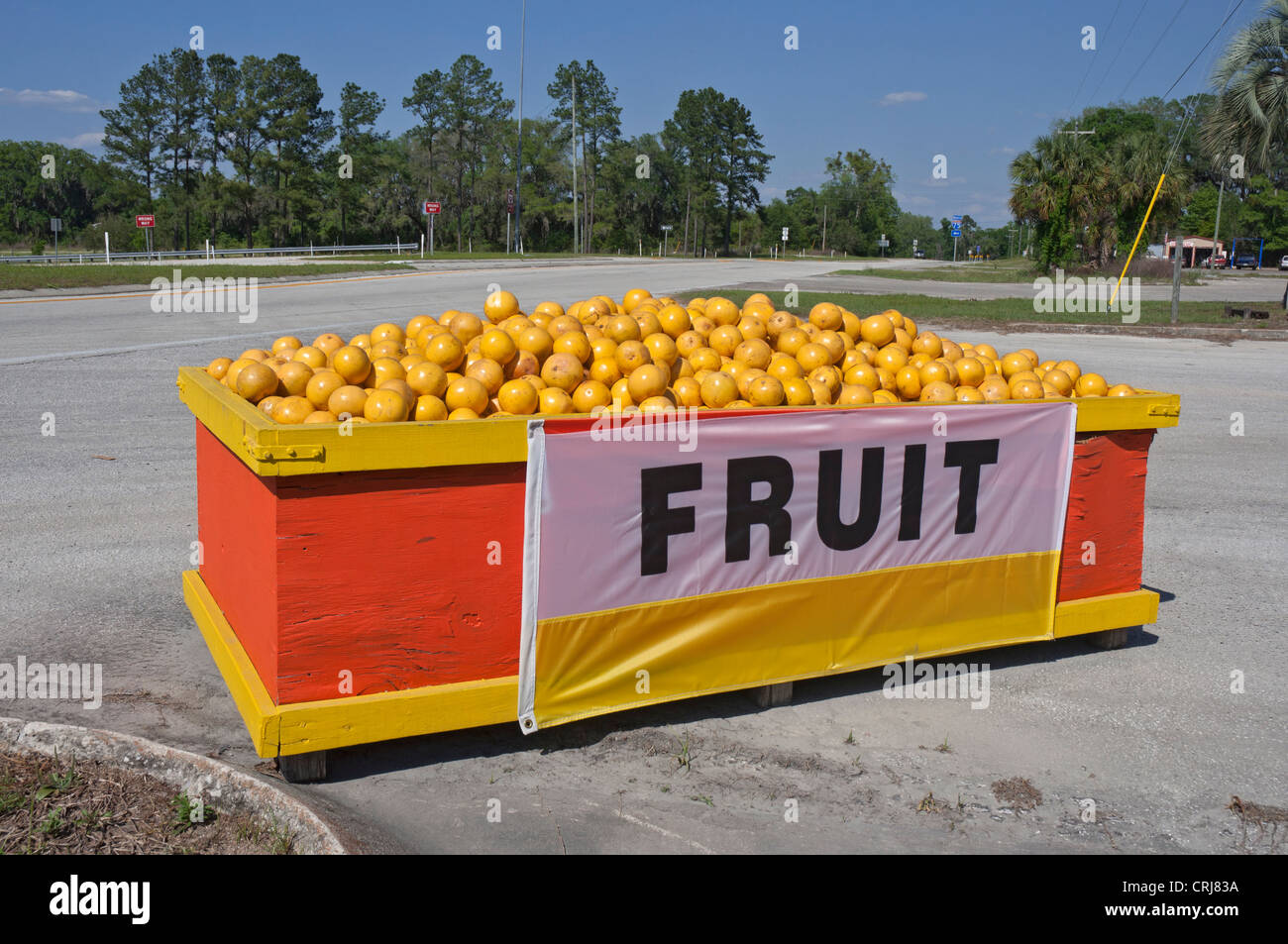 Roadside fruit stand along the I75 corridor in North Florida Stock