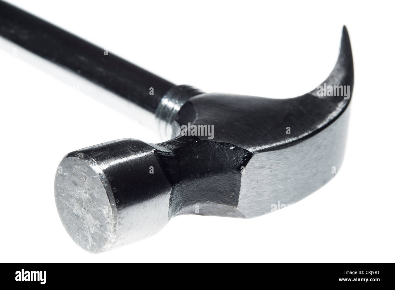 Closeup on steel hammer. Isolated Stock Photo Alamy