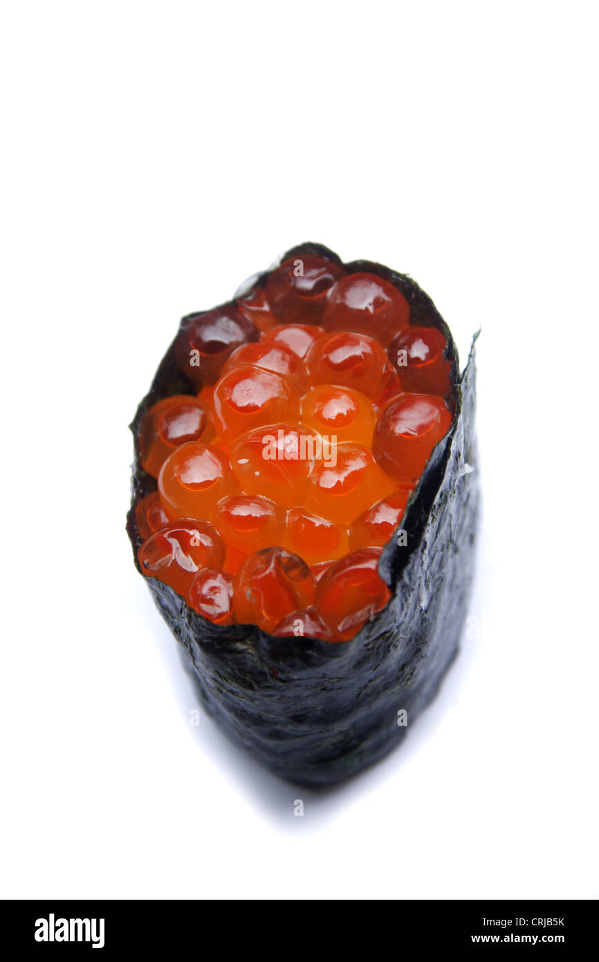 Ikura salmon roe eggs sushi Stock Photo Alamy