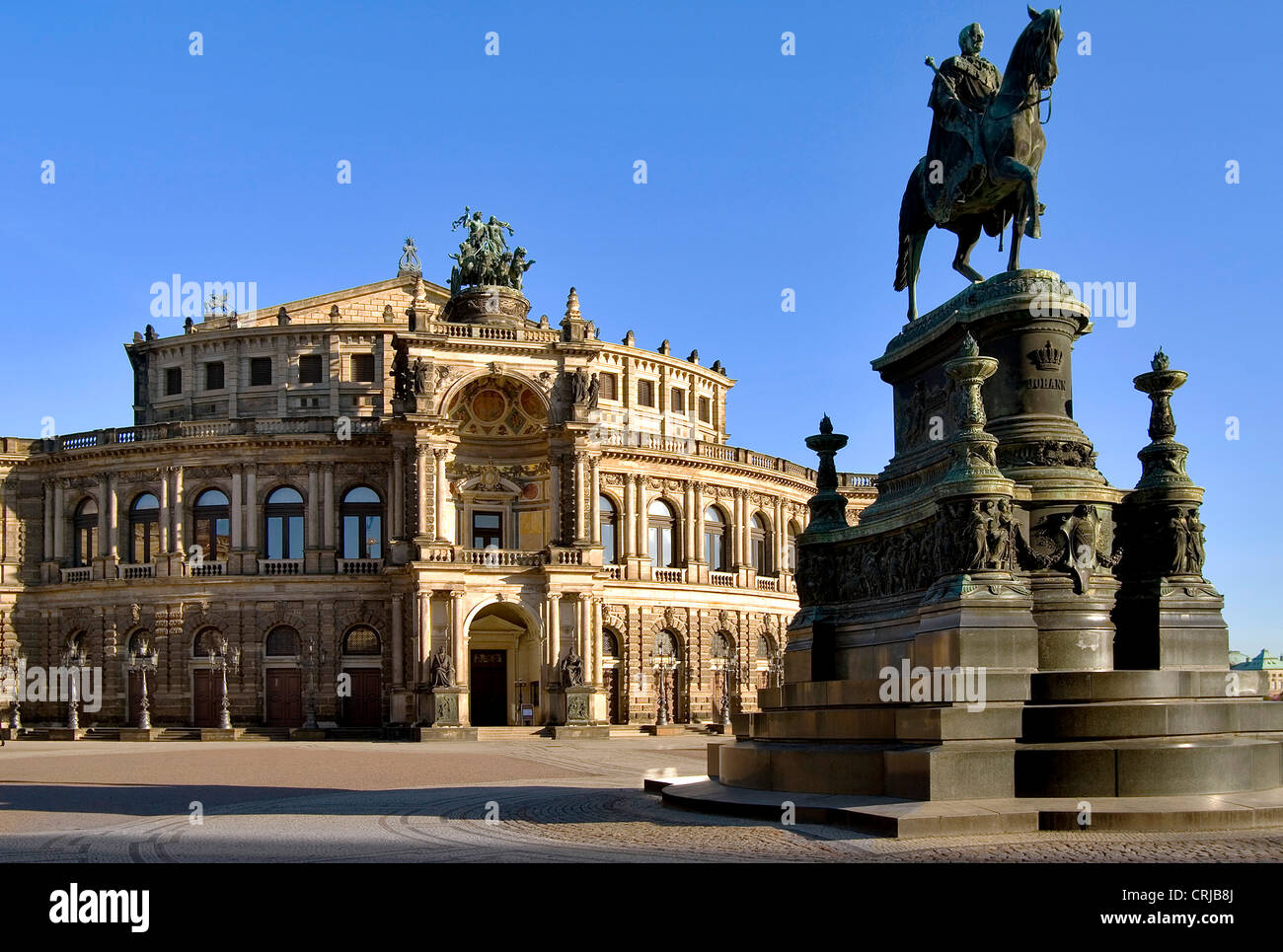 Historic Semper Oper in Dresden , Germany, Saxony, Dresden Stock Photo