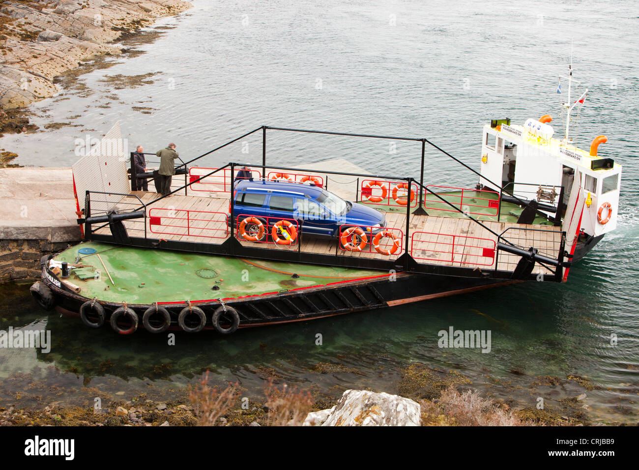 The Glenelg ferry, which has a swivel turntable, Isle of skye, Scotland
