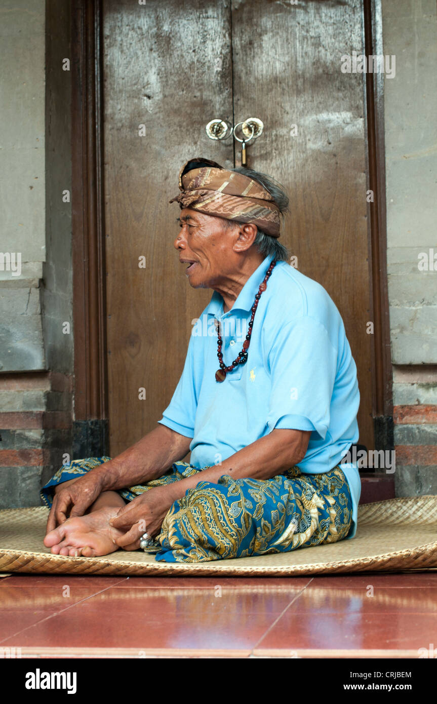 Ketut Liyer, famous painter, medicine man from Ubud, know from the book eat love and prey Stock Photo