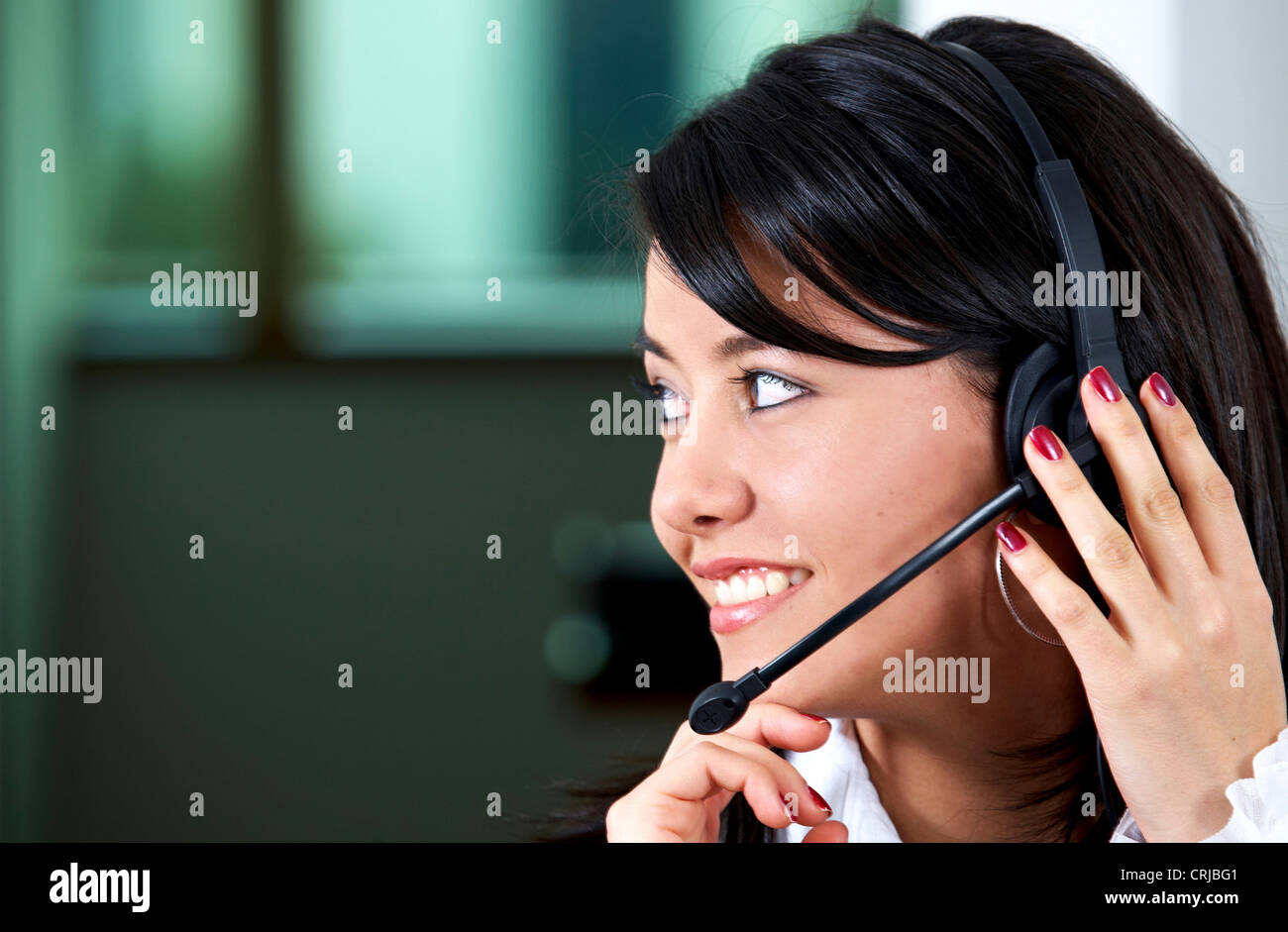 asian customer service woman in an office Stock Photo Alamy