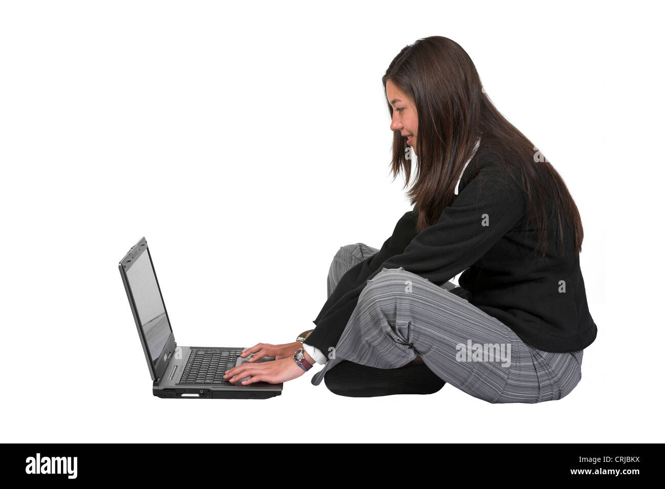 beautiful girl using a laptop Stock Photo - Alamy