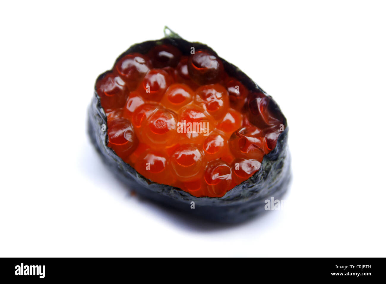 Ikura salmon roe eggs sushi Stock Photo Alamy
