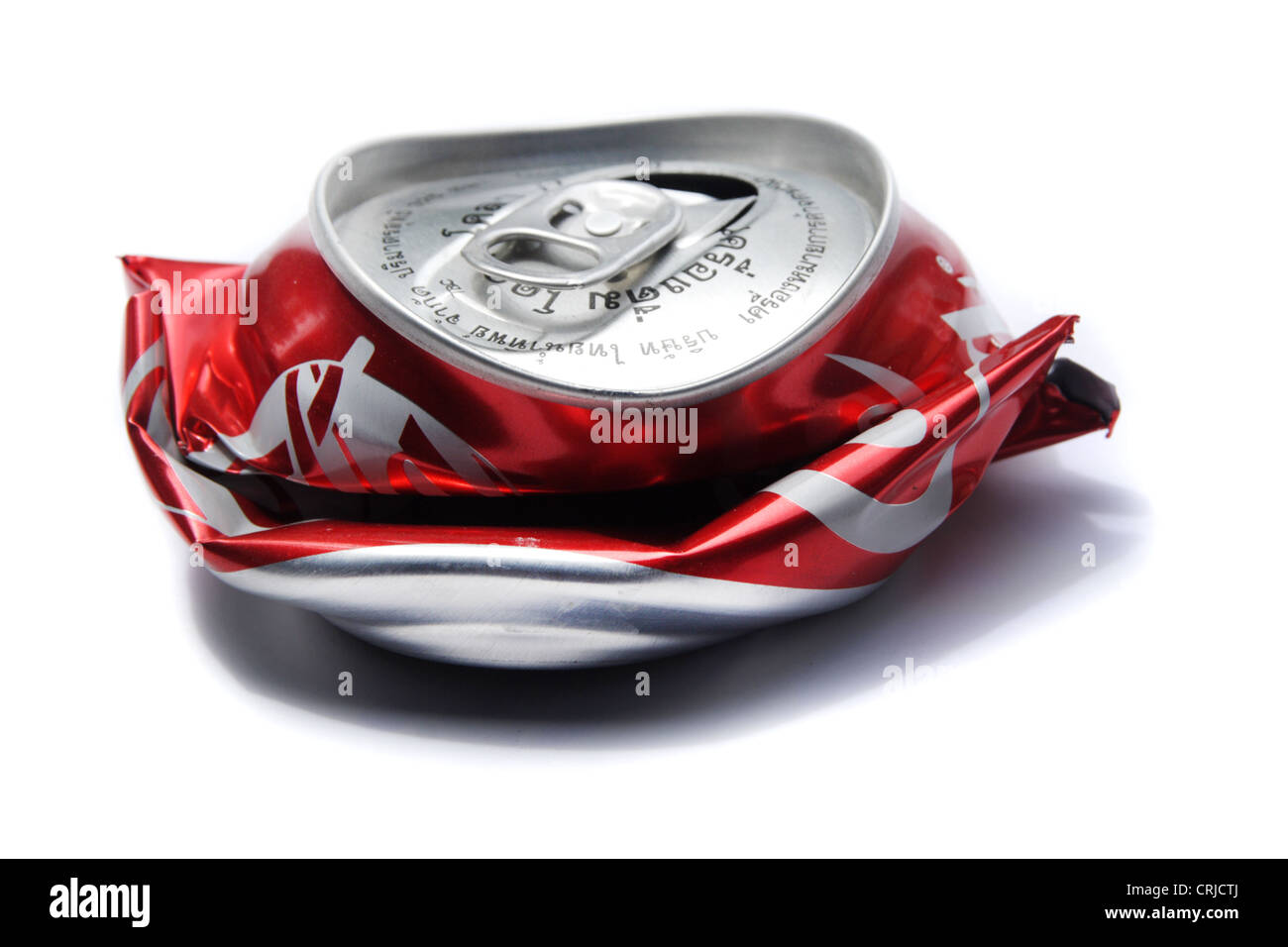 Crushed Coca Cola Can Stock Photo Alamy