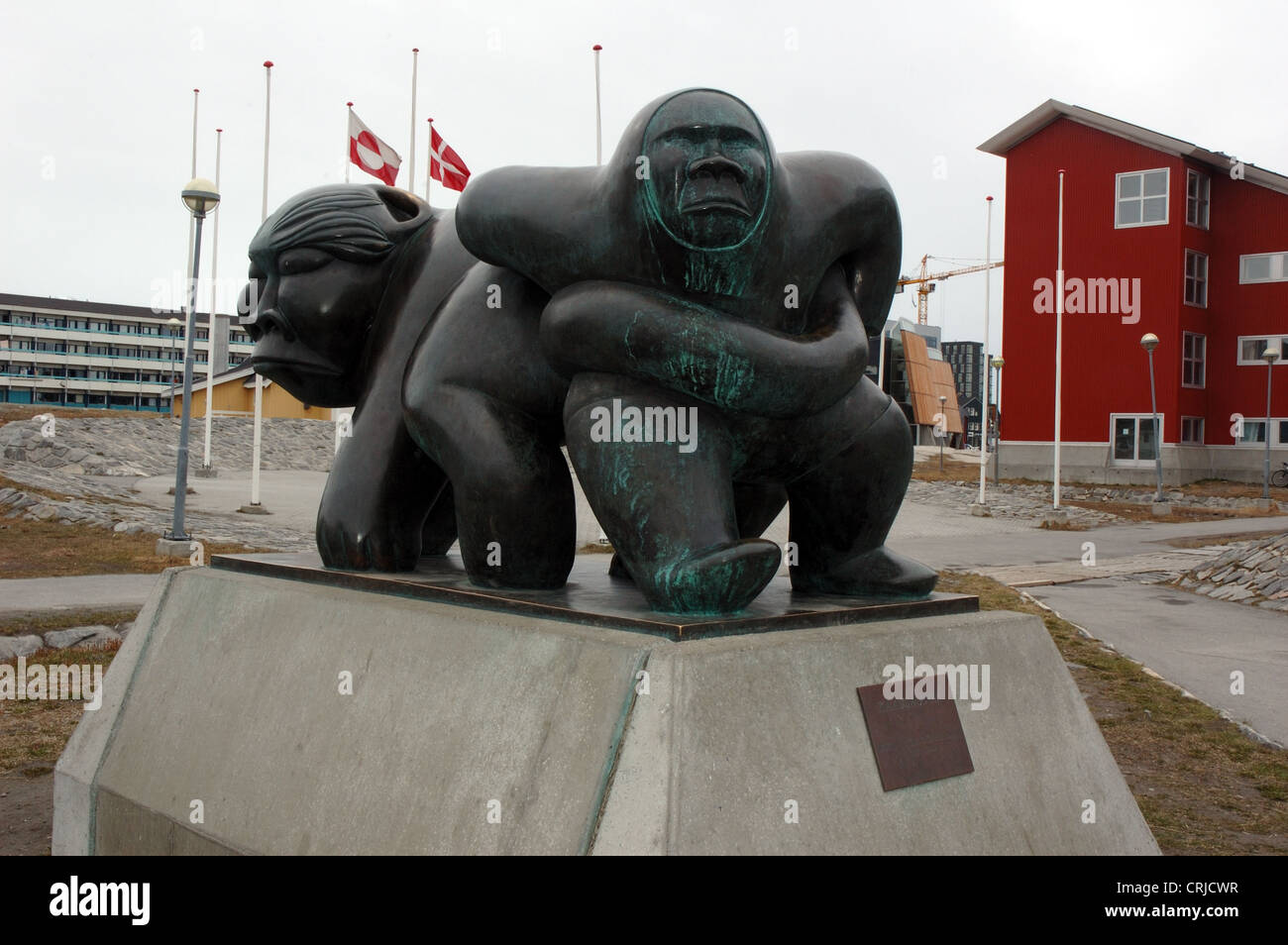 Kaassassuk, Inuit sculpture in Nuuk, Greenland Stock Photo Alamy
