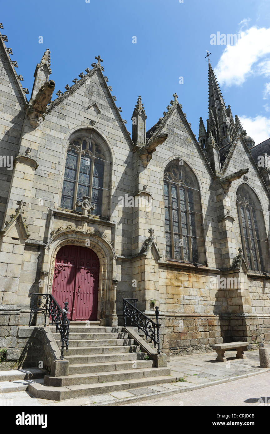 Josselin Notre Dame du Roncier in Brittany France Stock Photo