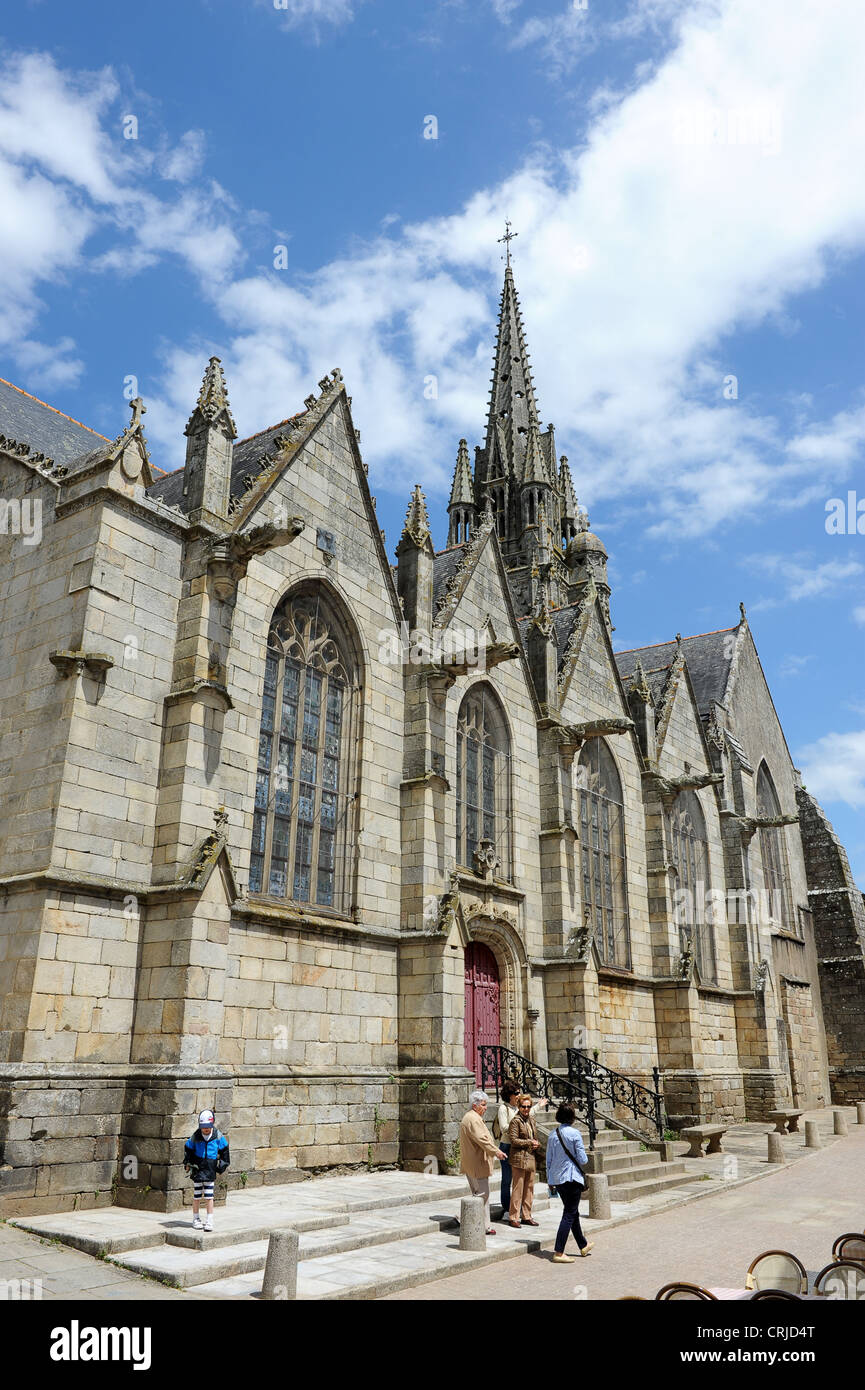 Basilique Notre Dame du Roncier in Josselin in Brittany France Stock Photo