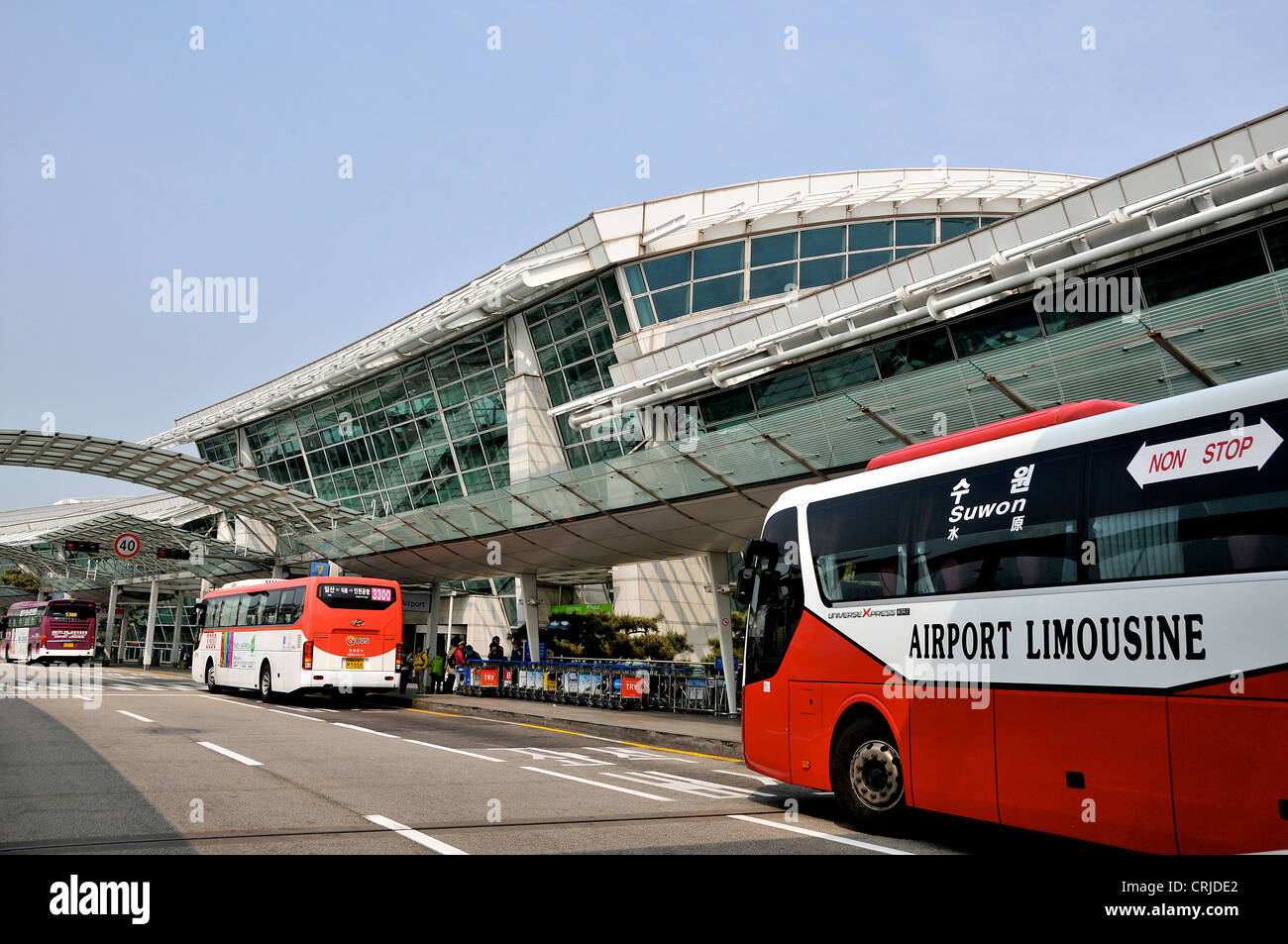 airport limousine bus, Incheon international airport, South Korea Stock