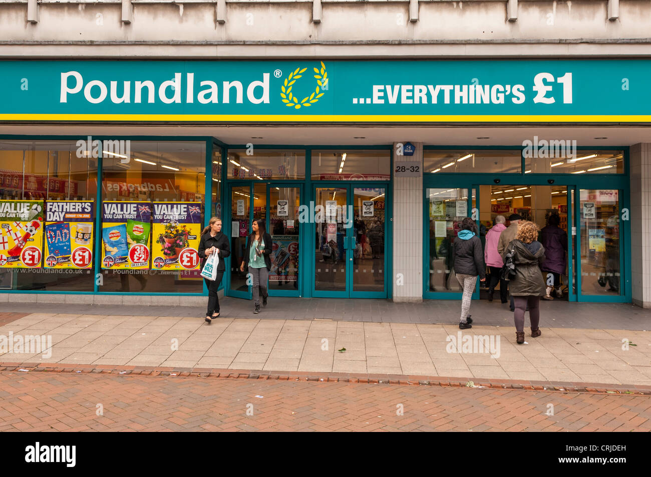 The Poundland discount shop store in Ipswich , Suffolk , England , Britain , Uk Stock Photo