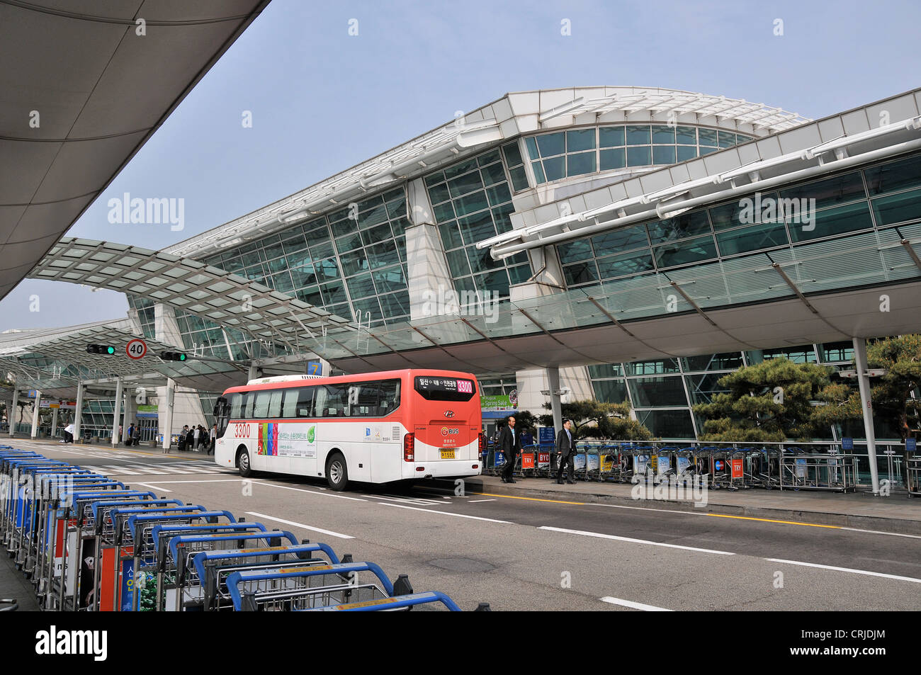 airport limousine bus Incheon international airport, South Korea Stock