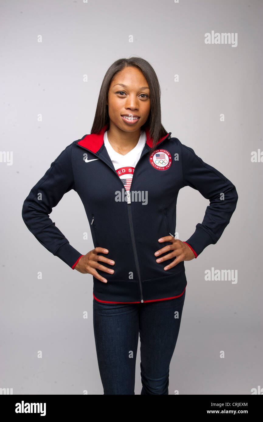 Sprinter Allyson Felix at the Team USA Media Summit in Dallas, TX in