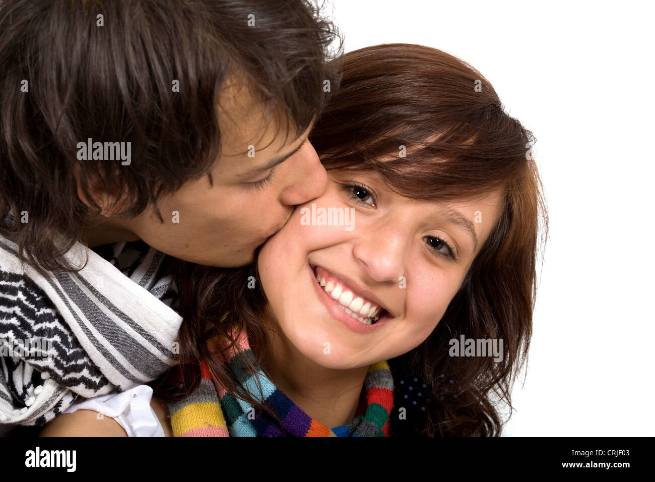 Two men guys kissing girl hi-res stock photography and images - Alamy