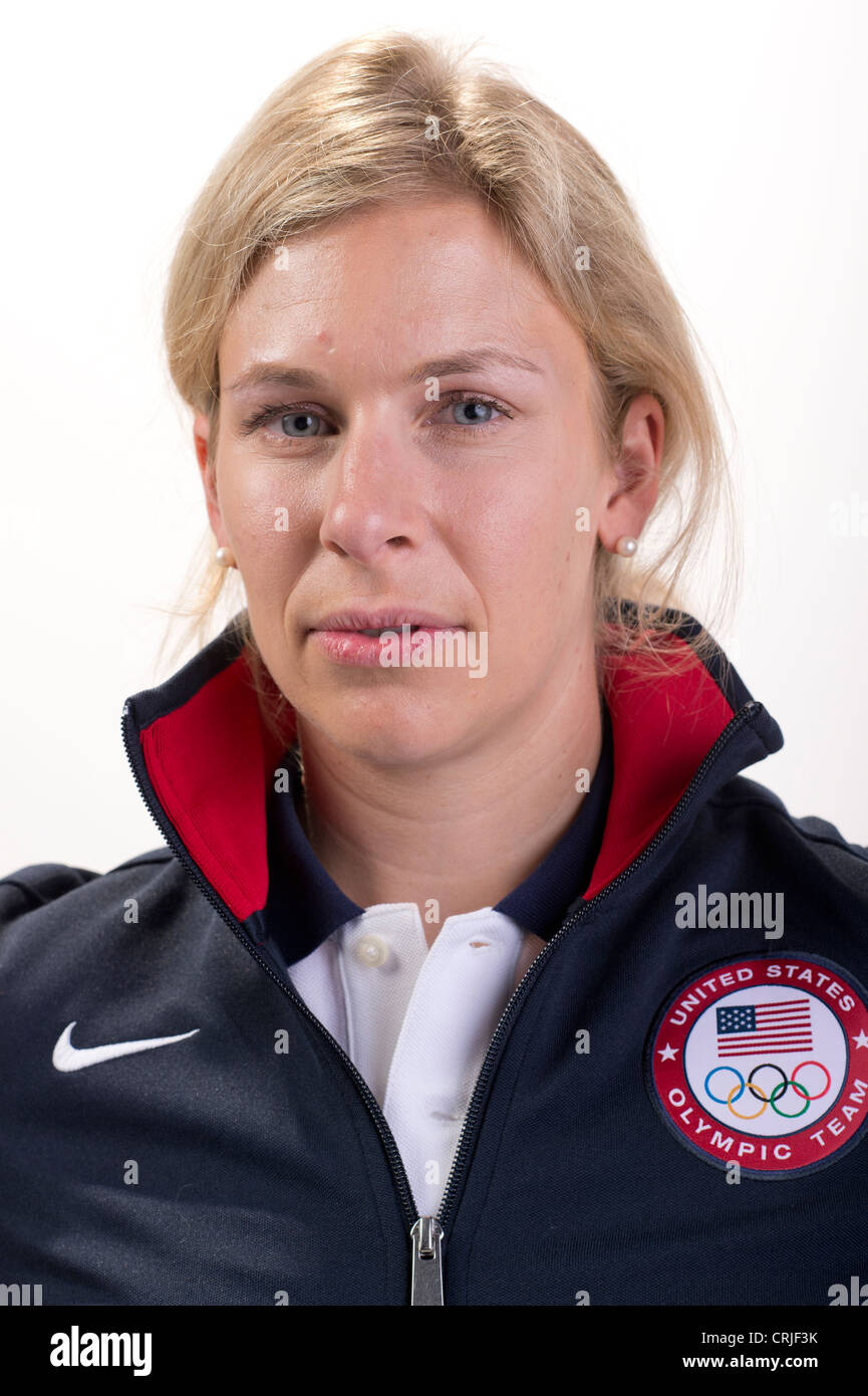 American female cyclist Sarah Hammer at the Team USA Media Summit in