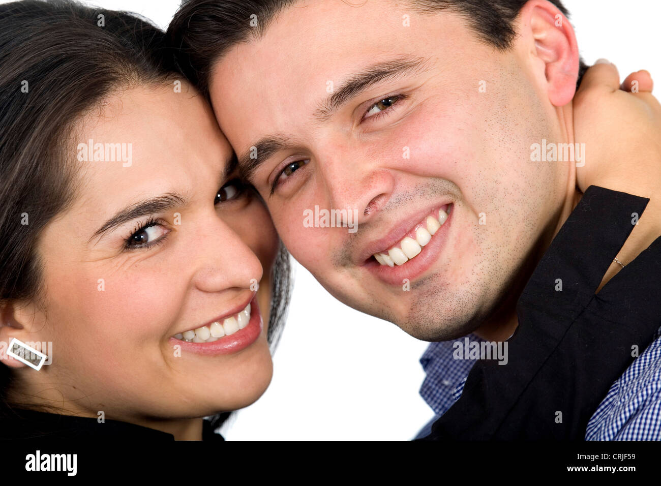 couple of young people portrait smiling Stock Photo - Alamy
