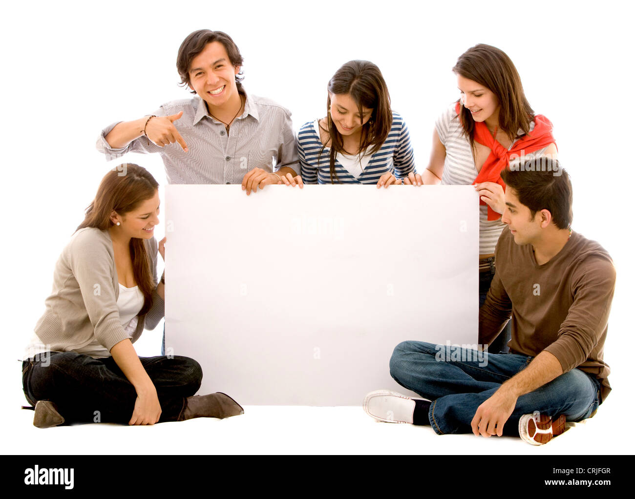 Women holding a banner Cut Out Stock Images & Pictures - Alamy