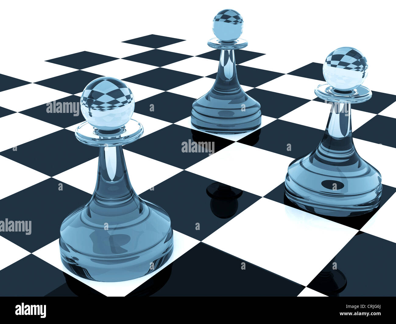 Chess Board - 3d, abstract, blue, chess, board