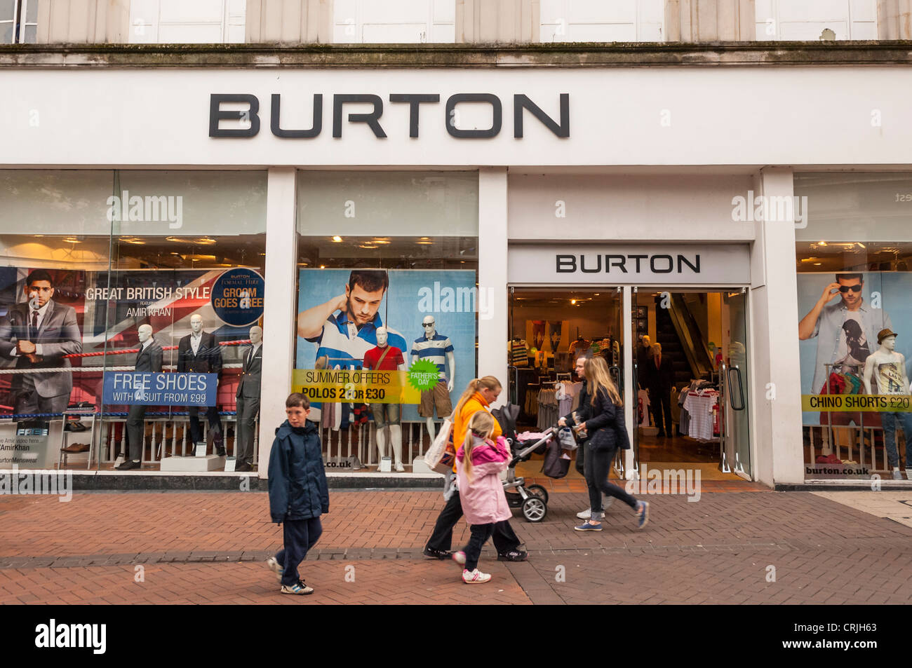 The Burton shop store in Ipswich , Suffolk , England , Britain , Uk Stock Photo