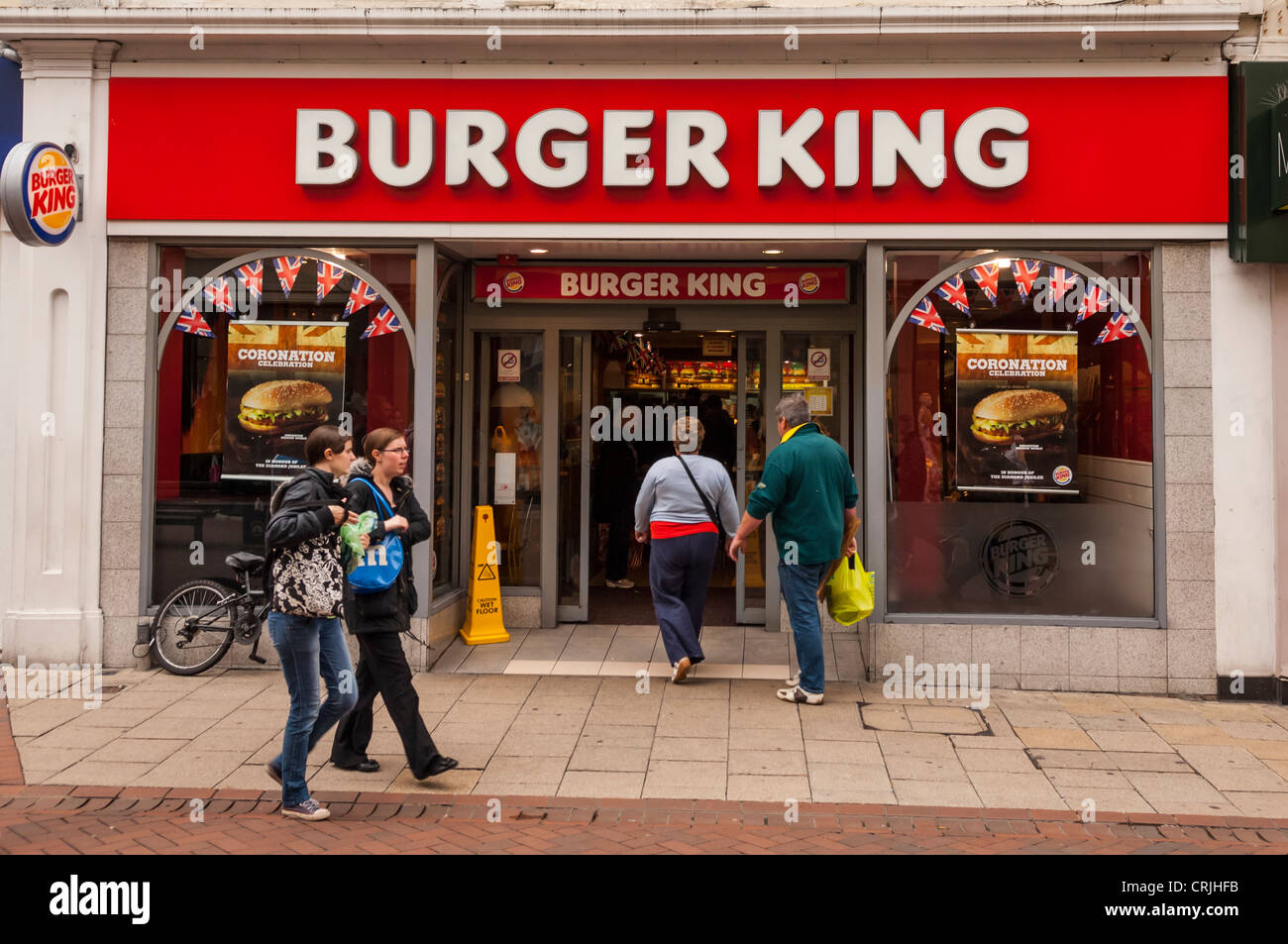 The Burger King restaurant in Ipswich , Suffolk , England , Britain , Uk Stock Photo