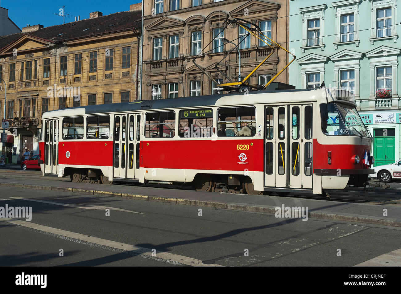 Elk188-1408 Czech Republic, Prague, Mala Strana, public transportation tram Stock Photo