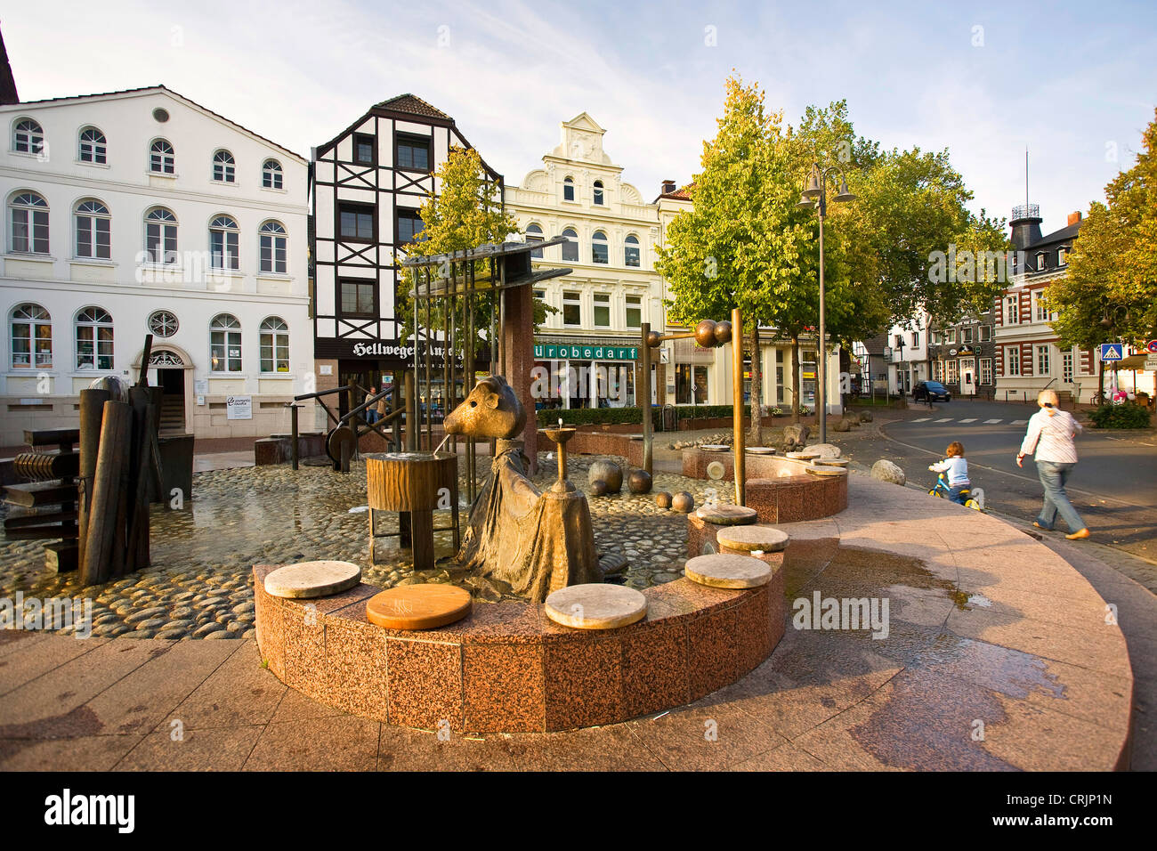 well at the old market place in Kamen, Germany, North Rhine-Westphalia, Ruhr Area, Kamen Stock Photo