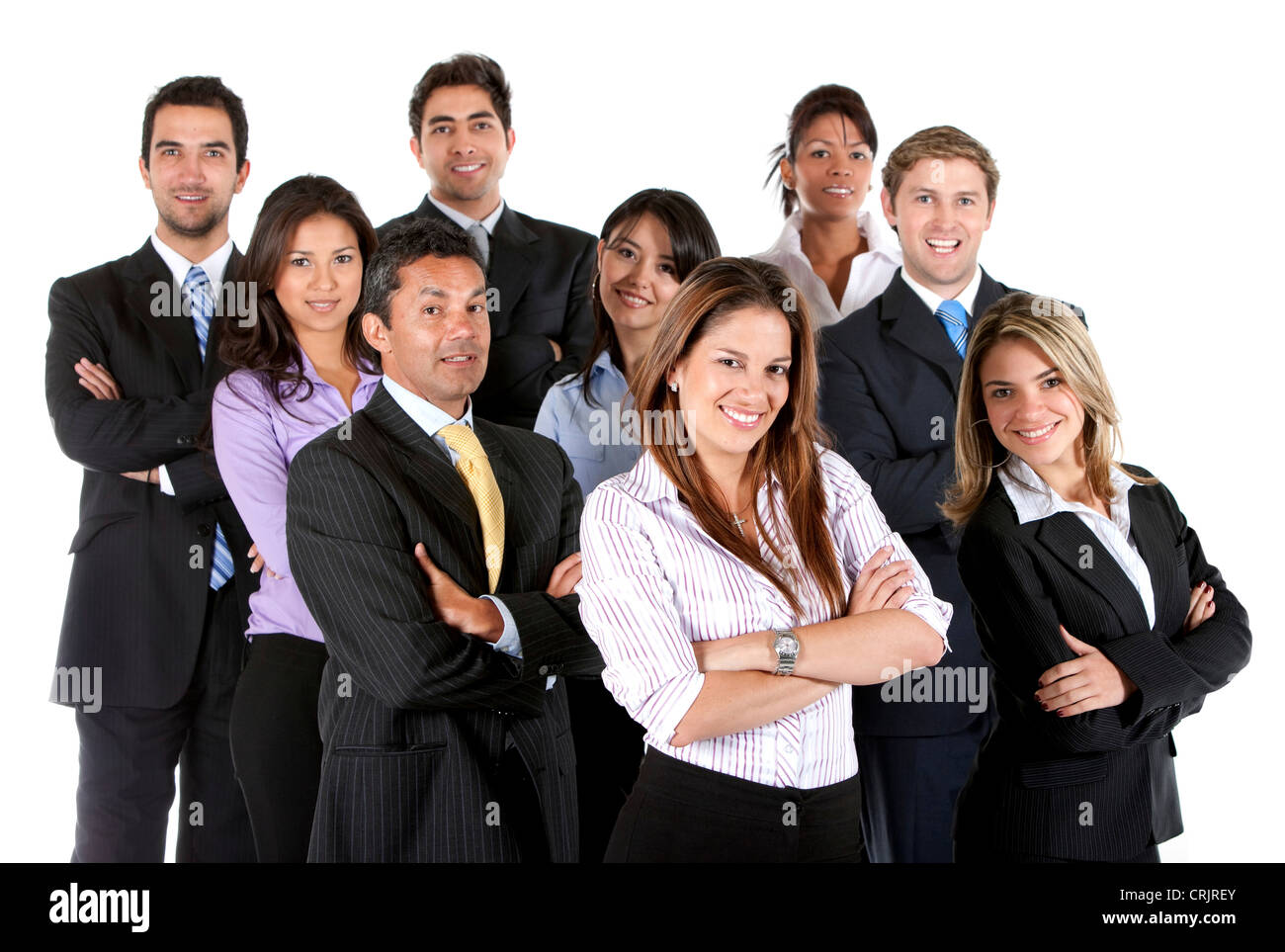group of business people standing with the arms crossed Stock Photo - Alamy
