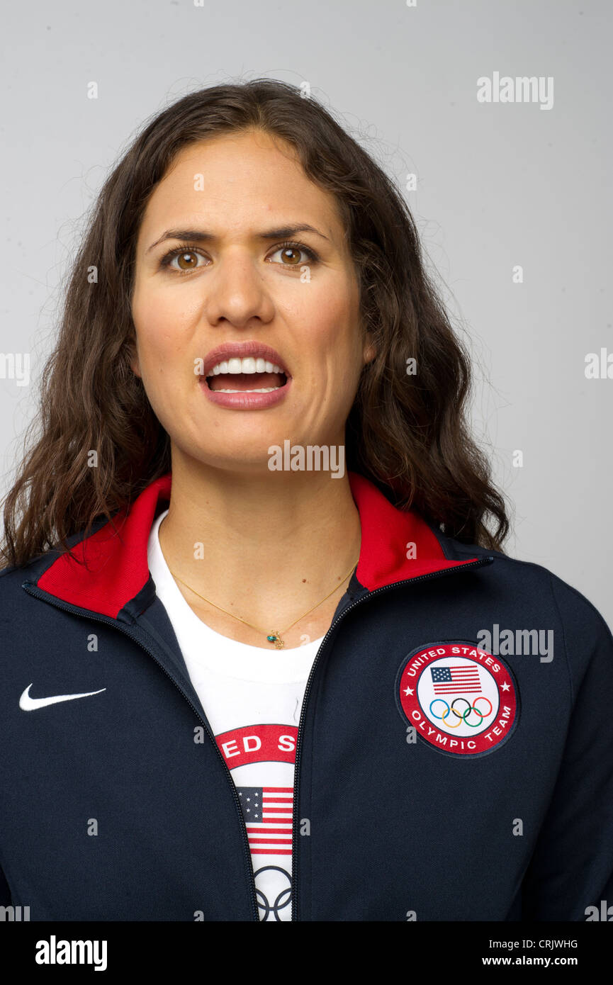 American female volleyball player Logan Tom at the Team USA Media ...