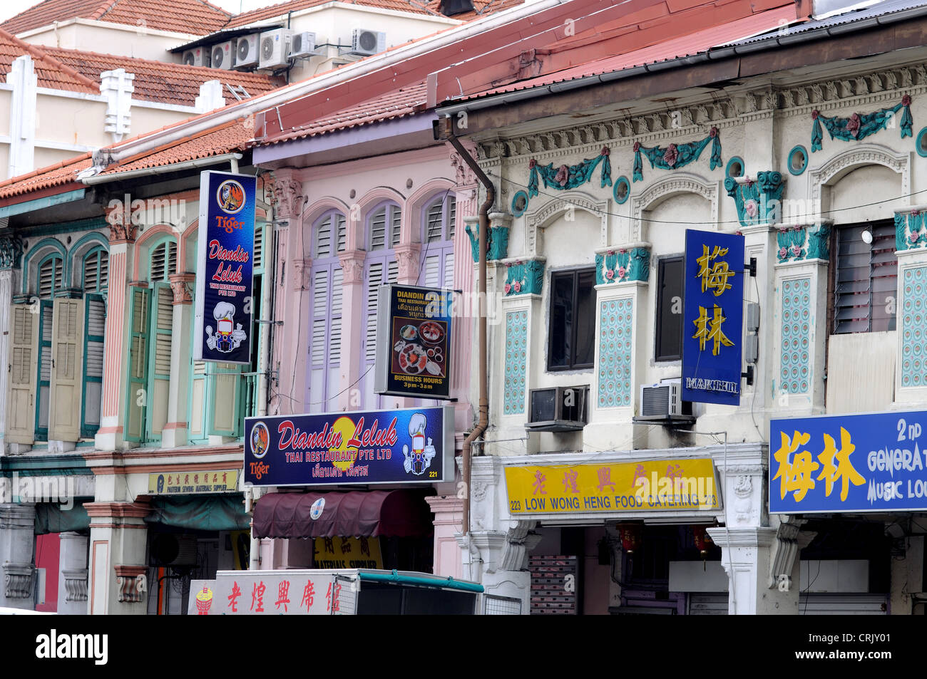 houses in little india, singapore Stock Photo Alamy