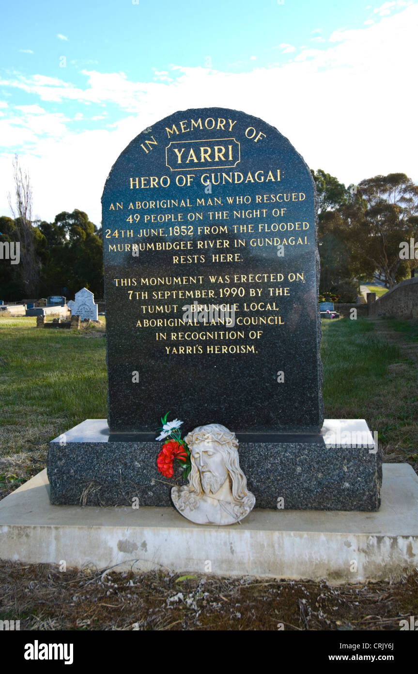 Yarri's Grave, Gundagai, New South Wales, Australia Stock Photo