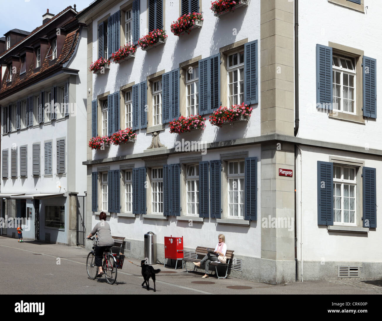 Winterthur Old Town, Sunday morning in June Stock Photo