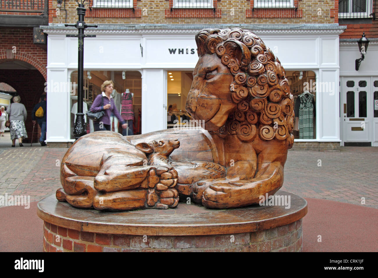 Lion and Lamb statue, Lion and Lamb Yard Shopping Centre, Farnham
