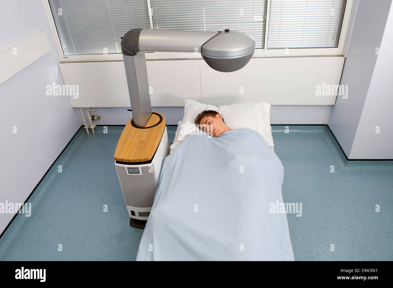 Man sleeping in hospital bed Stock Photo Alamy