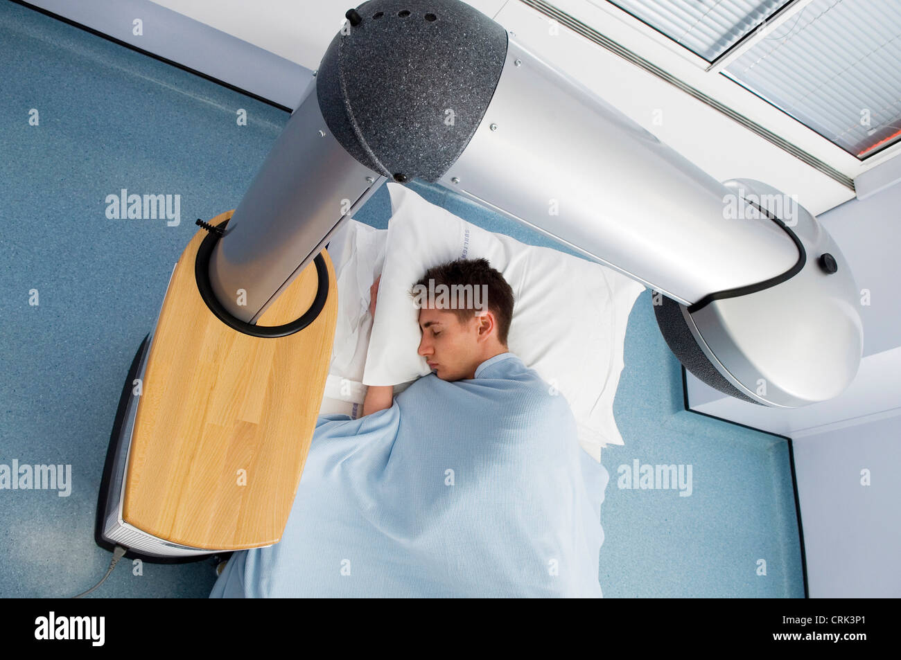 Man sleeping in hospital bed Stock Photo Alamy