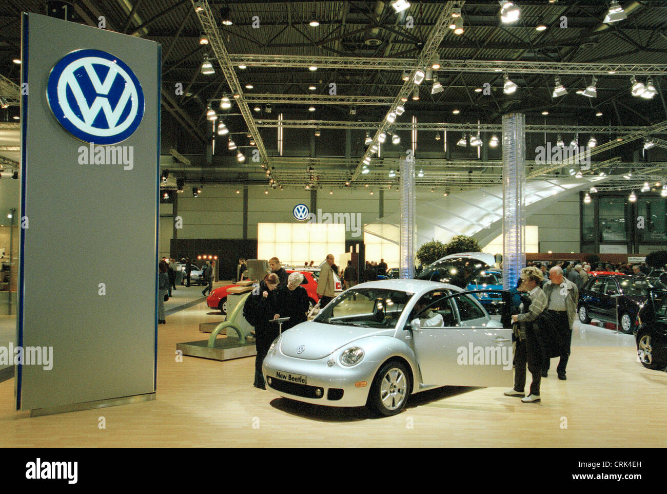 Volkswagen booth at the fair Auto Mobil International Stock Photo