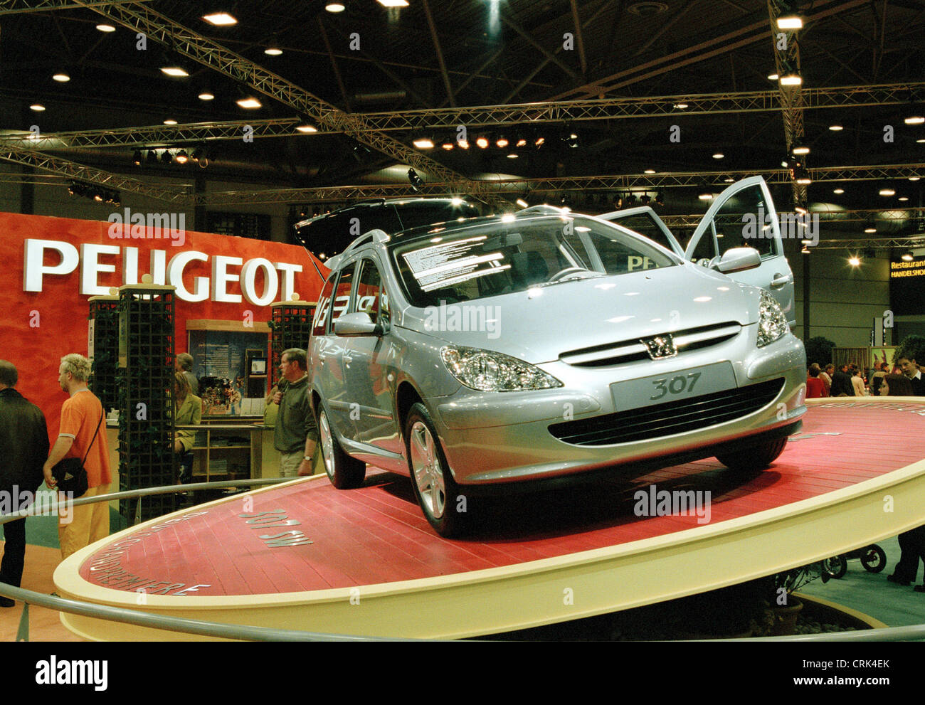 Peugeot 307 model presents at the fair Auto Mobil International Stock Photo
