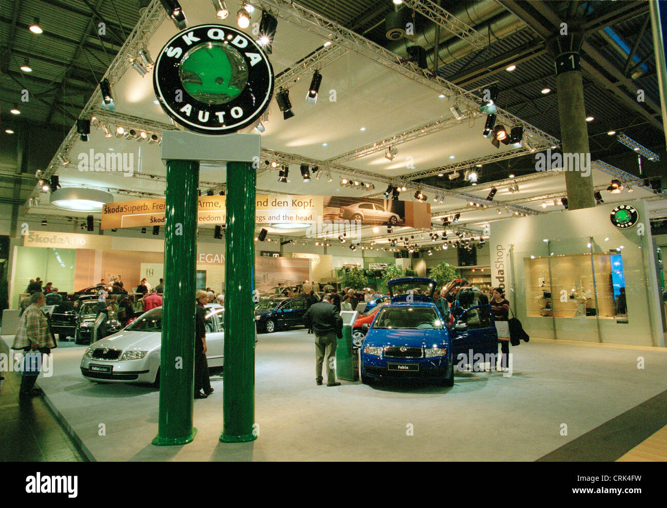 Stand of Skoda at the fair Auto Mobil International Stock Photo