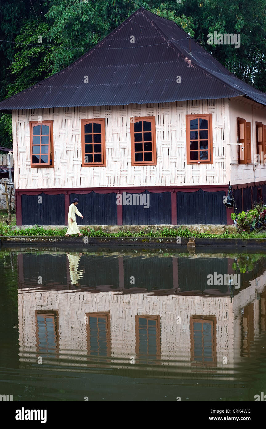 traditional house bukittingi sumatra indonesia Stock Photo