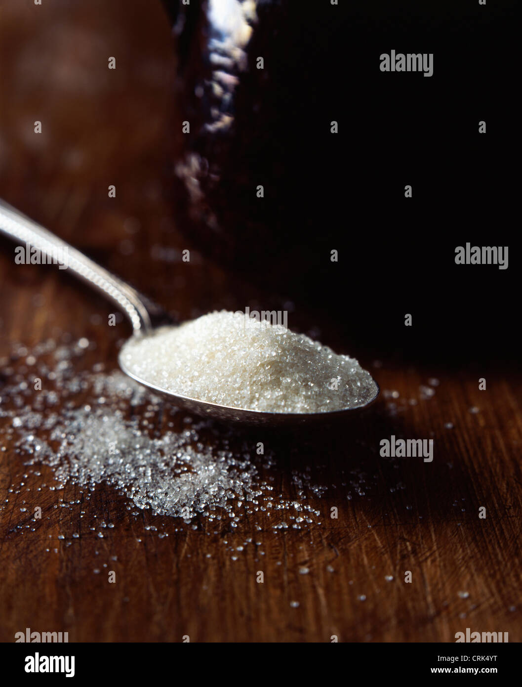 Close up of spoonful of sugar Stock Photo