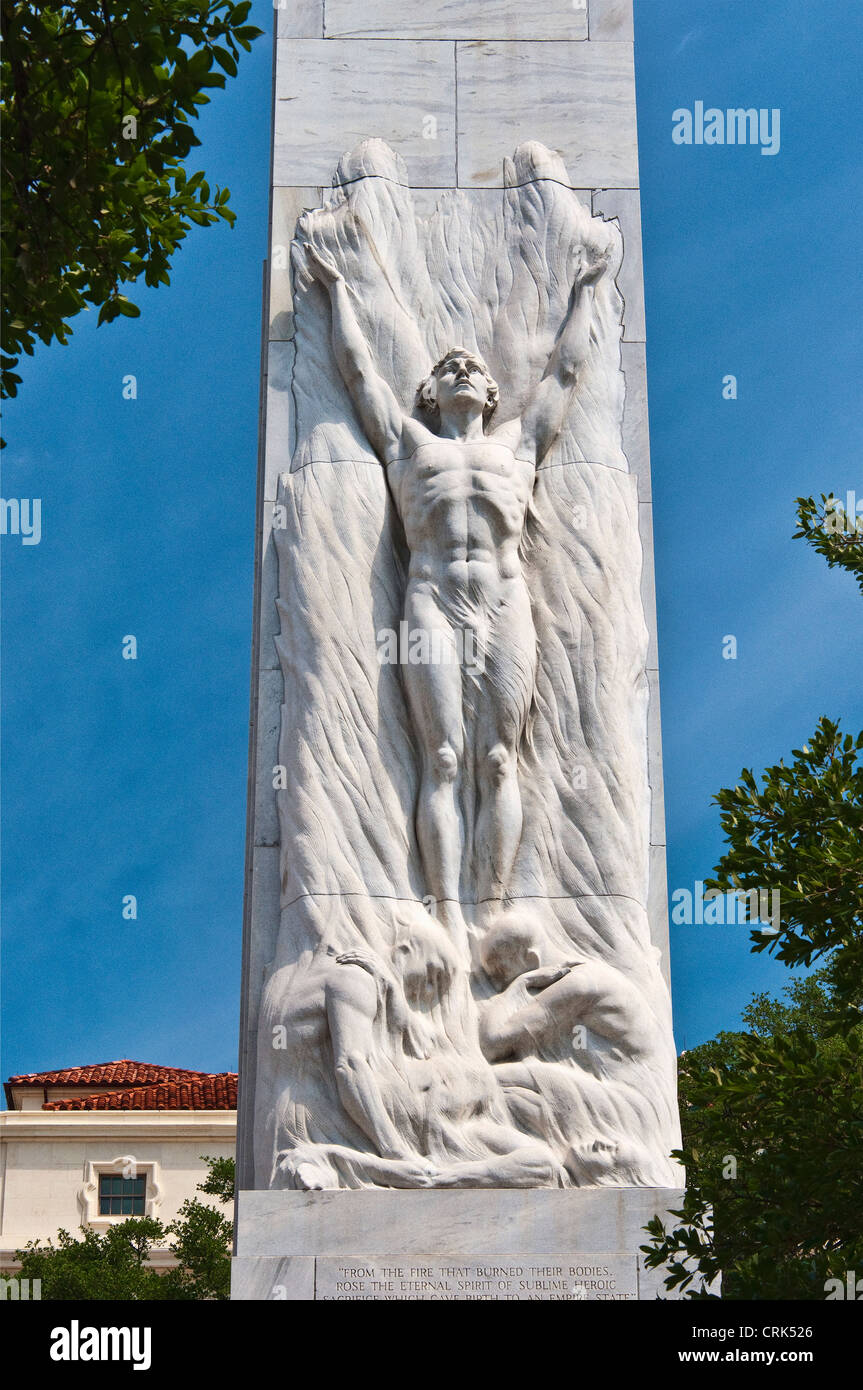 Cenotaph memorial to the Alamo defenders, by Pompeo Coppini, in San Antonio, Texas, USA Stock Photo